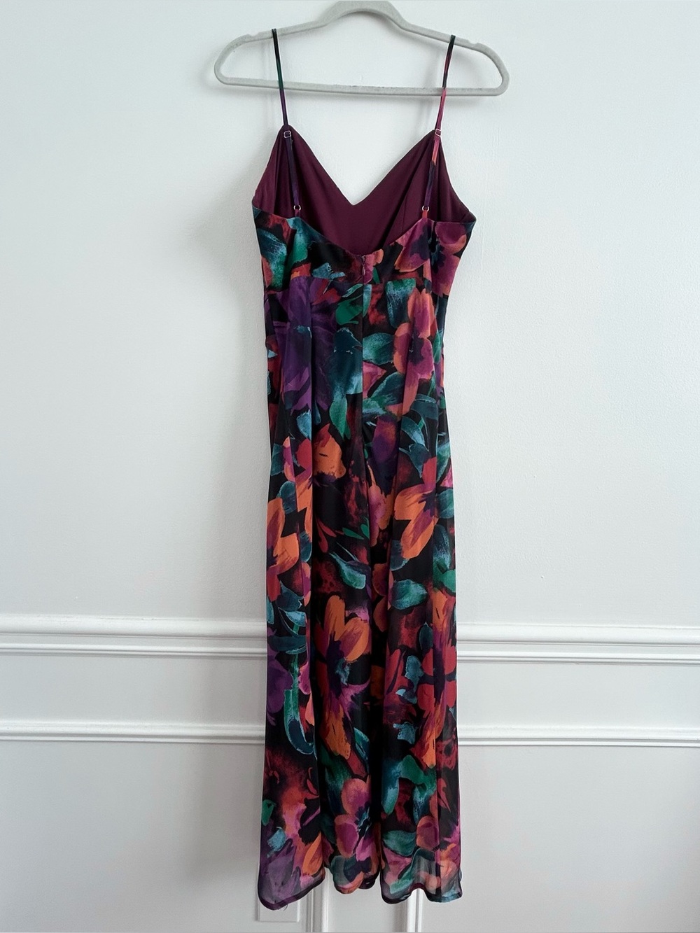 Lulus Beautiful Entrance Multi Floral Twist-Front Midi Dress in Multi Floral - L - Picture 6 of 14